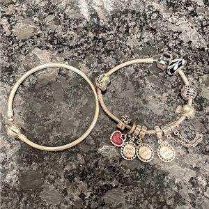 Authentic Pandora bracelets with charms